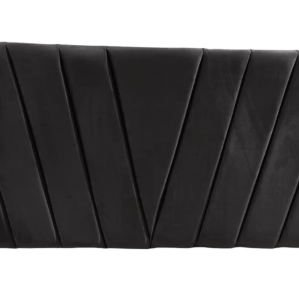 Respaldo Elegante 1 Plaza Capitone 105x60 CM Negro Felpa