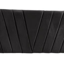 Respaldo Elegante 1 Plaza Capitone 105x60 CM Negro Felpa