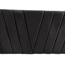 Respaldo Elegante 1 Plaza Capitone 105x60 CM Negro Felpa