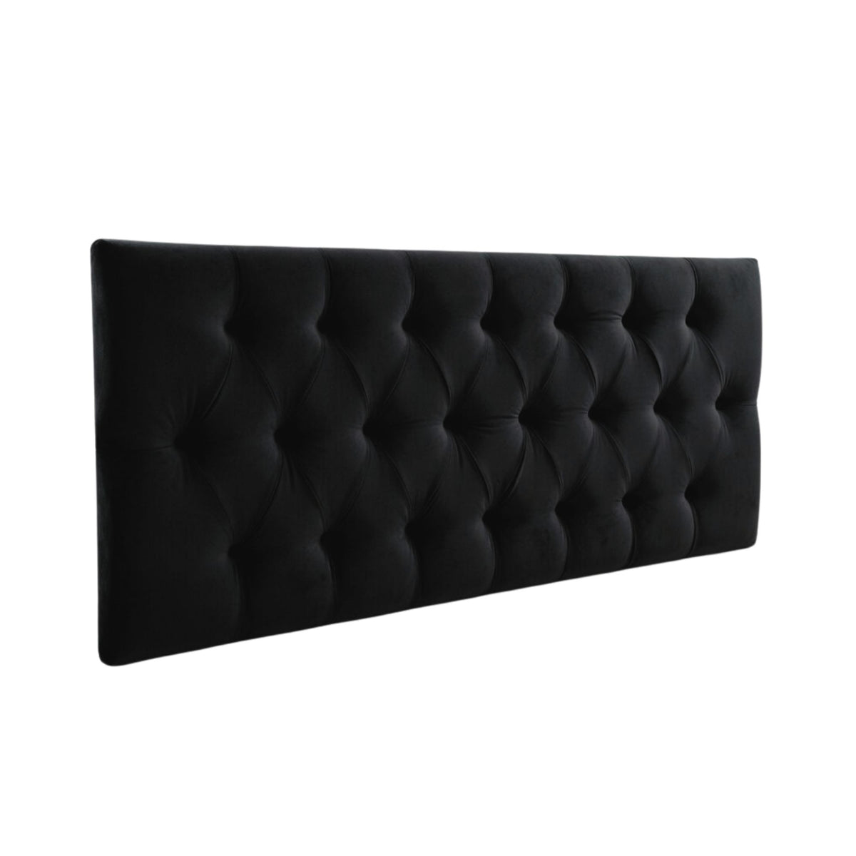 Respaldo Elegante 1 Plaza Capitone 105x60 CM Negro Lino
