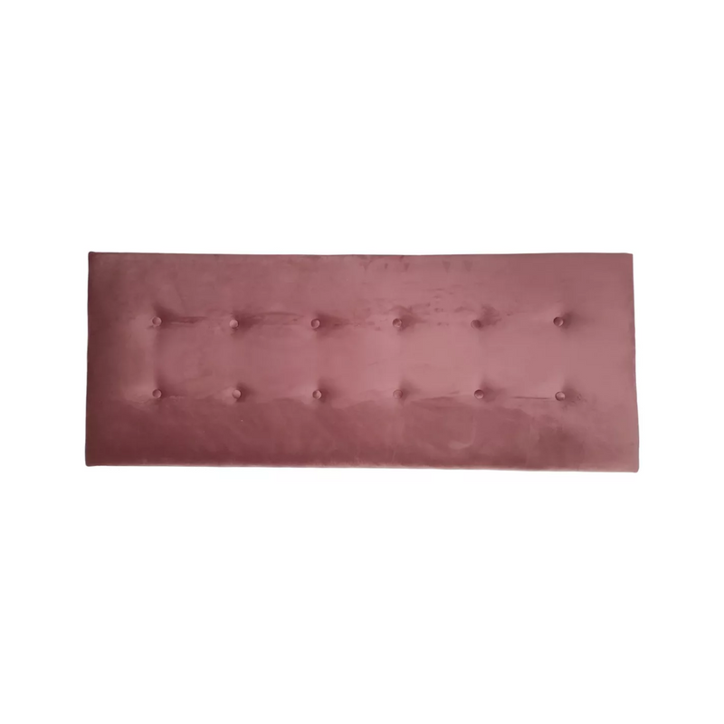 Respaldo Elegante 1 Plaza Capitone 105x60 CM Palo Rosa Felpa Botones