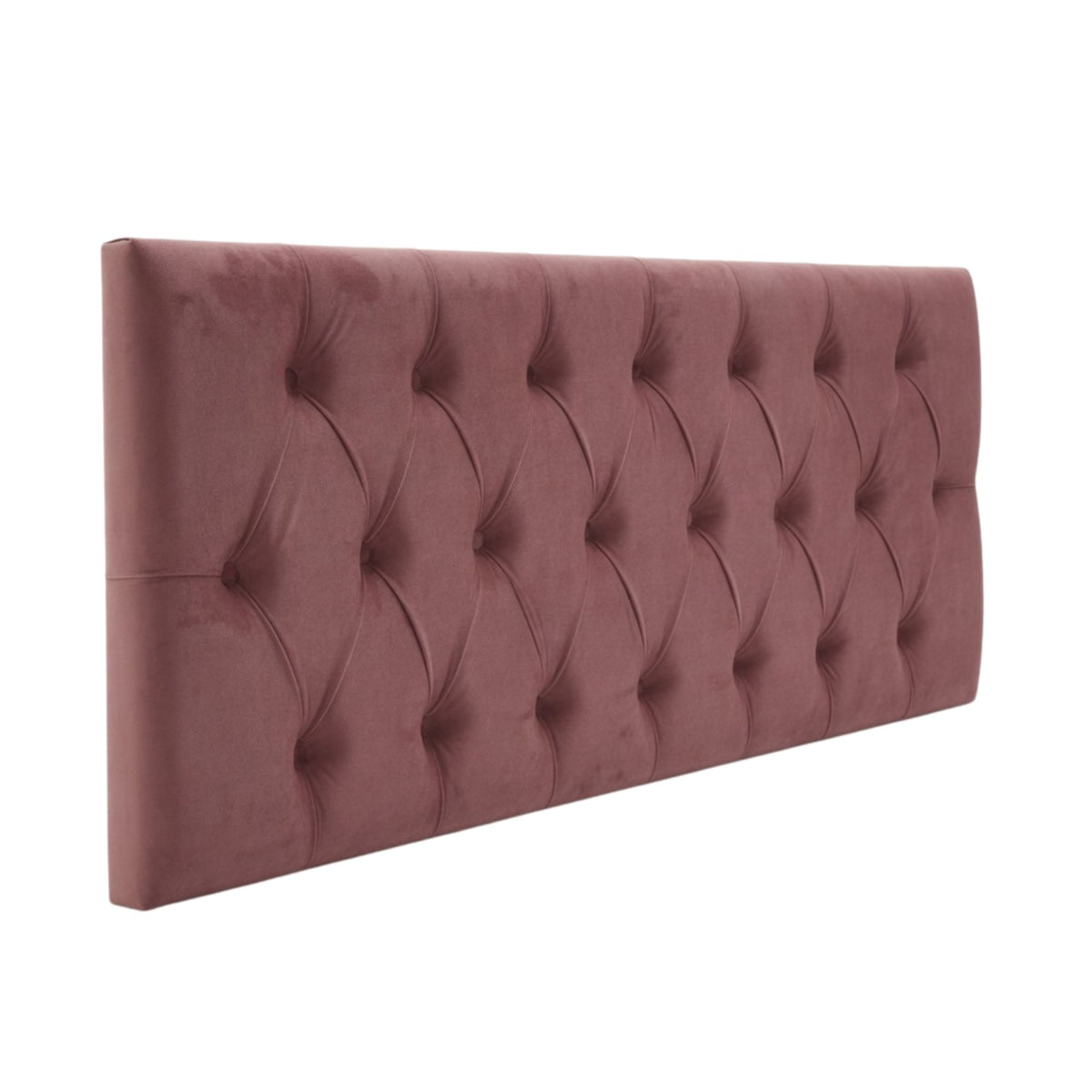 Respaldo Elegante 1 Plaza Capitone 105x60 CM Palo Rosa Felpa