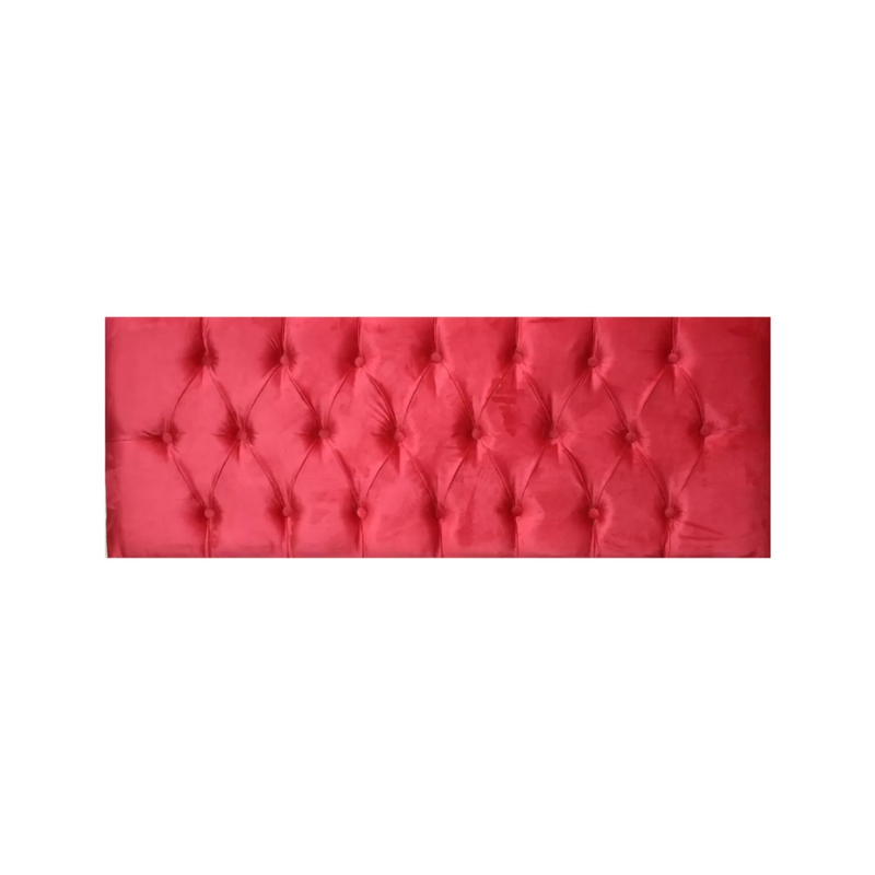 Respaldo Elegante 1 Plaza Capitone 105x60 CM Rojo Felpa