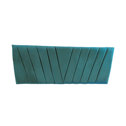 Respaldo Elegante 1 Plaza Capitone 105x60 CM Turquesa Felpa