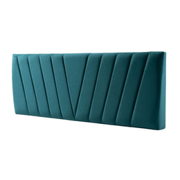 Respaldo Elegante 1 Plaza Capitone 105x60 CM Turquesa Felpa