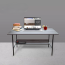Escritorio Plano Básico Hogar Oficina 100x72 CM Negro Roble