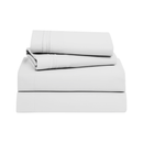 Juego Sábanas Hotel Ultra Suave Microfibra + 2 Fundas Bordadas King Blanco