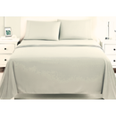 Juego Sábanas Hotel Ultra Suave Microfibra + 2 Fundas Bordadas King Blanco