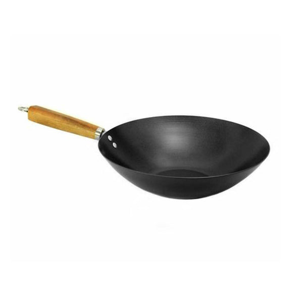 Wok Sartén Acero Mango Madera 29 CM