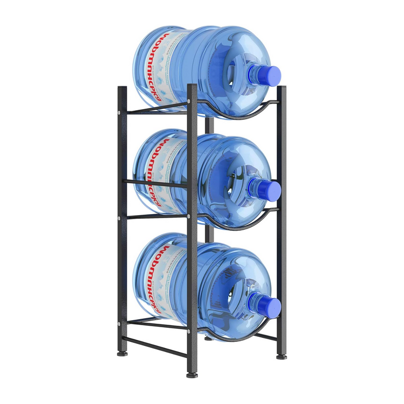 Organizador Estante Rack 3 Botellones Agua 20 L Negro