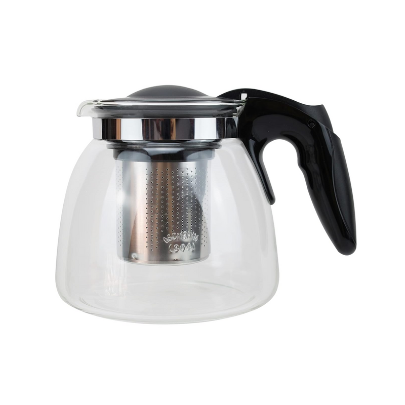 Hervidor Tetera Infusor Vidrio Cocina 900 ML Negro