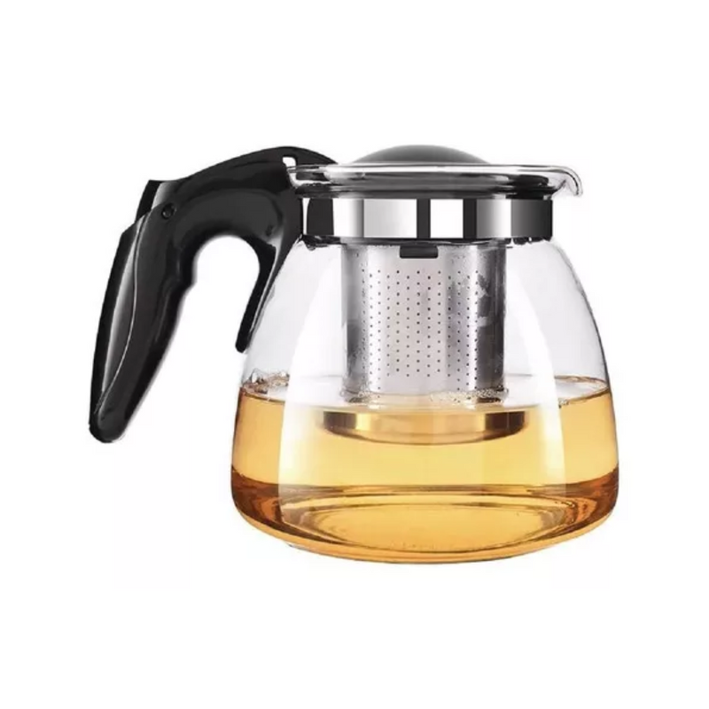 Hervidor Tetera Infusor Vidrio Cocina 900 ML Negro