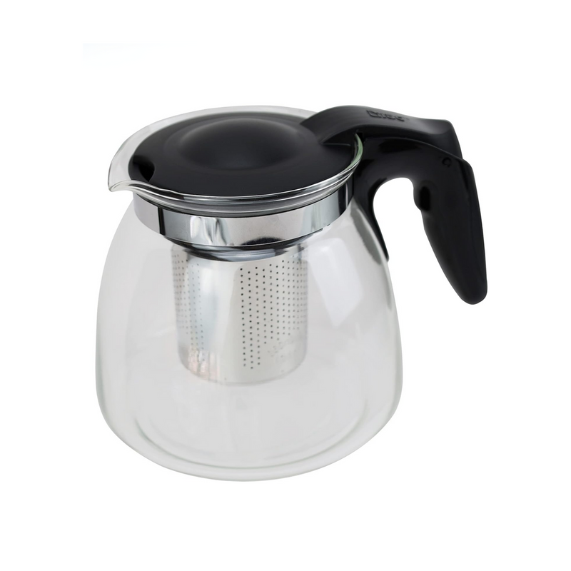 Hervidor Tetera Infusor Vidrio Cocina 900 ML Negro