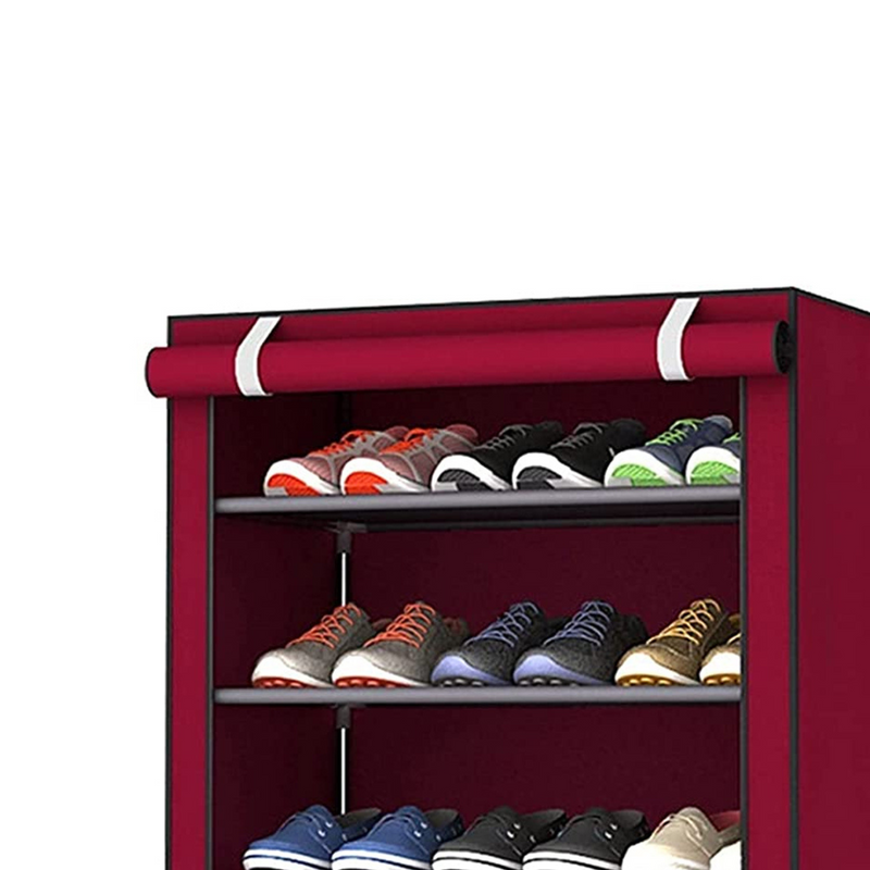 Zapatero Organizador Hogar Tela 5 Niveles 92x60x30 CM Red Wine