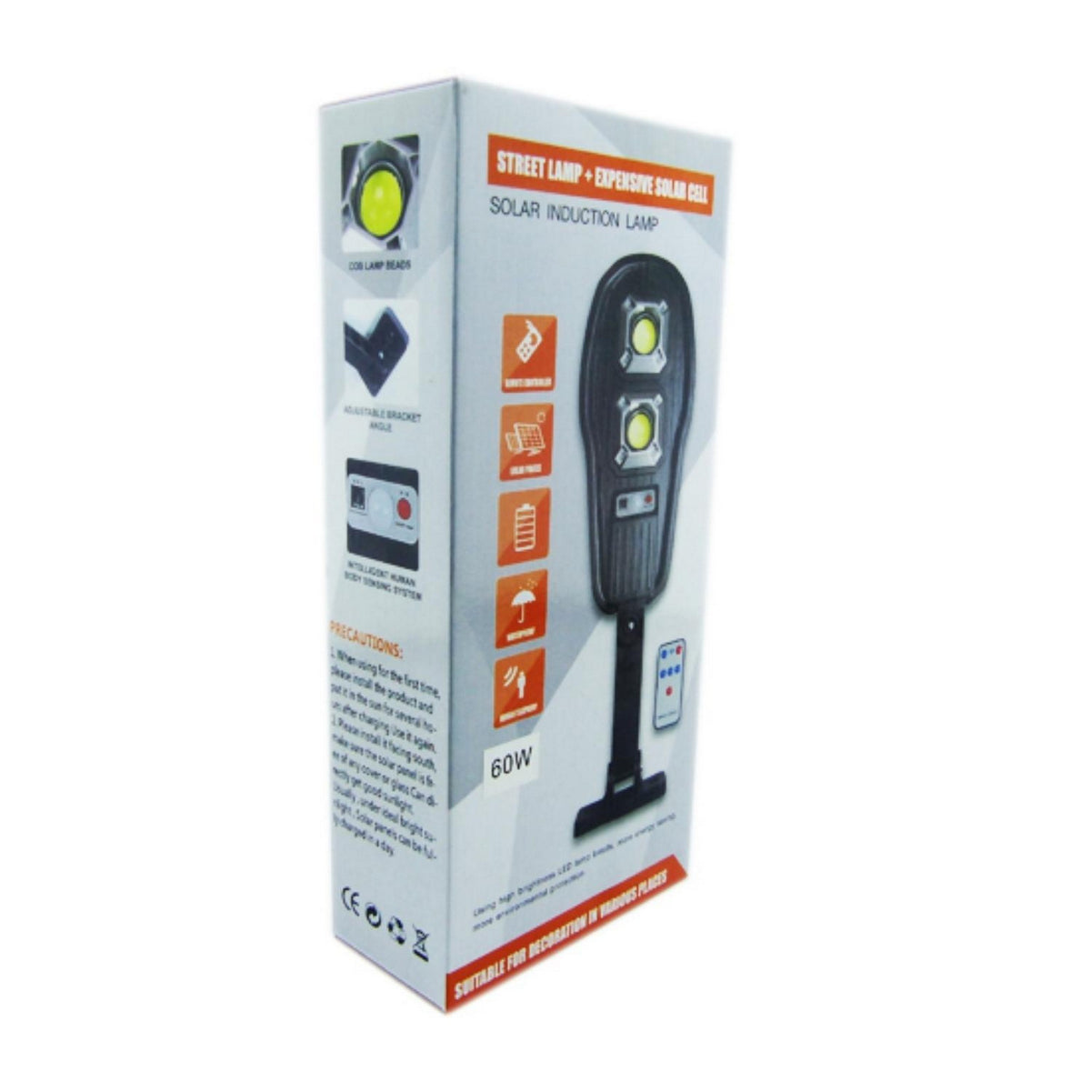 Foco Solar Pared LED COB 60 Watt Sensor Movimiento