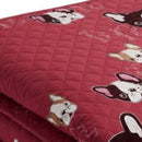 Cubrecama Verano Delgado 1,5 Plazas Perro 1 Funda Rojo