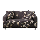 Funda Protectora Sillón Sofá Tela Elásticada 3 Cuerpos 220 CM Flores Café