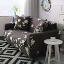 Funda Protectora Sillón Sofá Tela Elásticada 3 Cuerpos 220 CM Flores Café