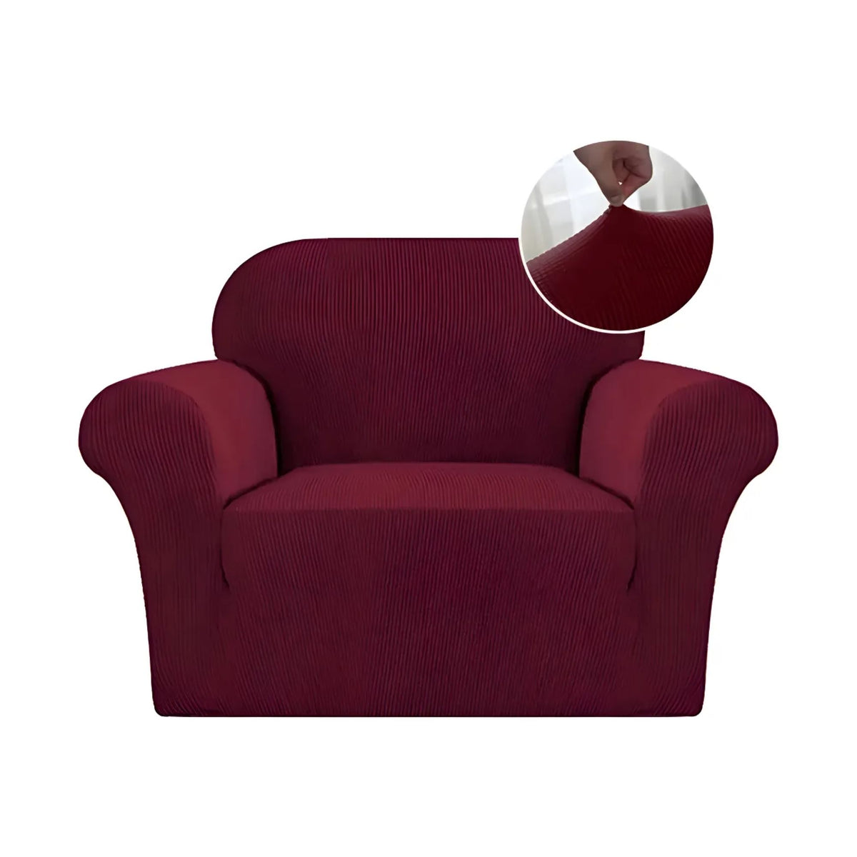 Funda Protectora Sillón Sofá Tela Elasticada 1 Cuerpo 140 CM Burdeo