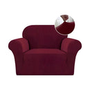 Funda Protectora Sillón Sofá Tela Elasticada 1 Cuerpo 140 CM Burdeo