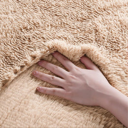 Alfombra Peluda Super Suave 2x1,5 MTS Beige Liso