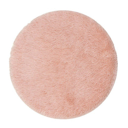 Alfombra Peluda Super Suave Redonda 1 MTS Rosa