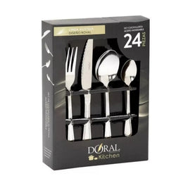 Set Juego Cubiertos Acero Inoxidable 24 Piezas