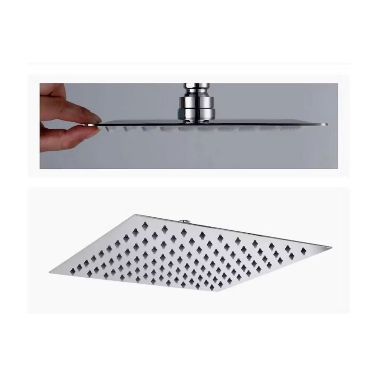 Columna Ducha Plato Plano Moderna Metal Cromado