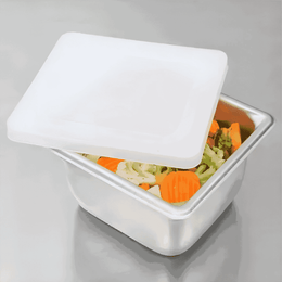 Pack 6 Deposito Gastronómico Acero Tapa 17X26 CM