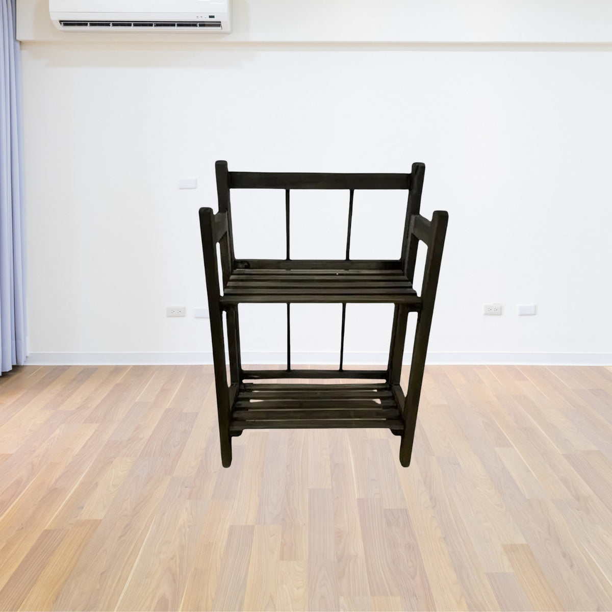 Estante Organizador Madera Librero 2 Niveles 46x31x15 CM Caoba