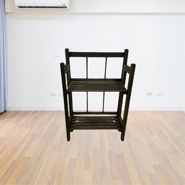 Estante Organizador Madera Librero 2 Niveles 46x31x15 CM Caoba