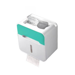Dispensador Organizador Papel Higiénico Pañuelos Verde