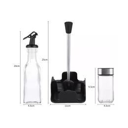 Set Alcuza Dispensador 4 Piezas Vidrio 100 ML