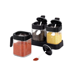 Organizador Especias Condimentos 3 Piezas Cuchara Tapa 400 ML