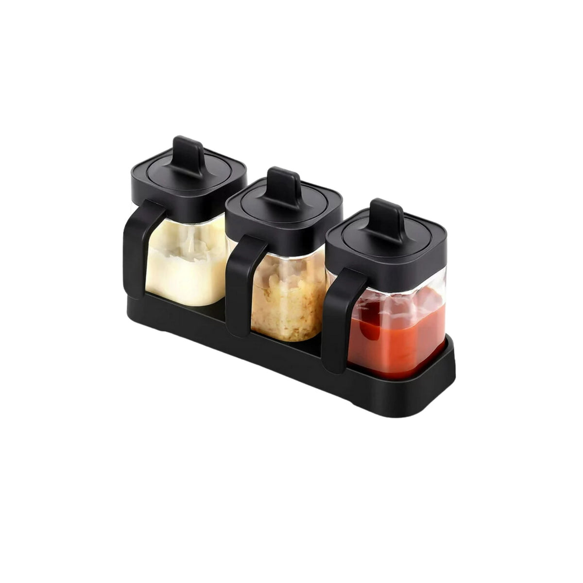 Organizador Especias Condimentos 3 Piezas Cuchara Tapa 400 ML