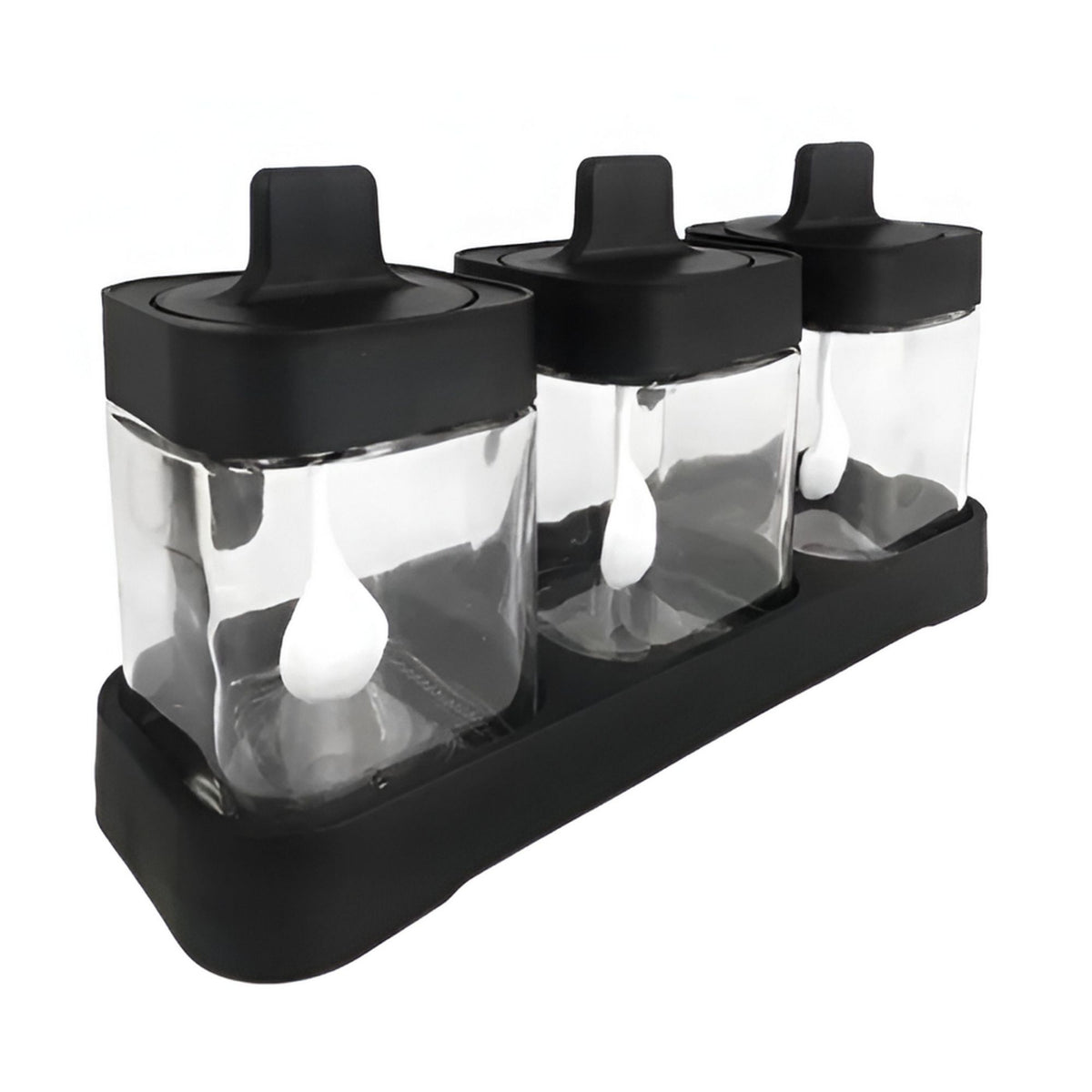 Organizador Especias Condimentos 3 Piezas Cuchara Tapa 400 ML