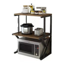 Estante Rack Cocina Microondas Organizador Negro 64x54x37 CM