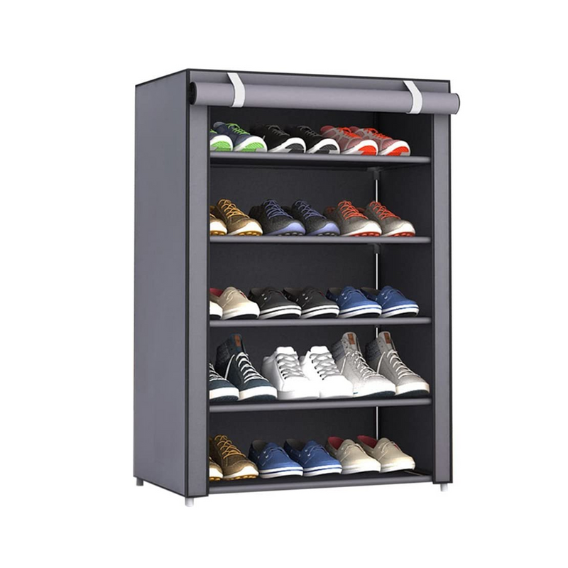 Zapatero Organizador Hogar Tela 5 Niveles 92x60x30 CM Gris