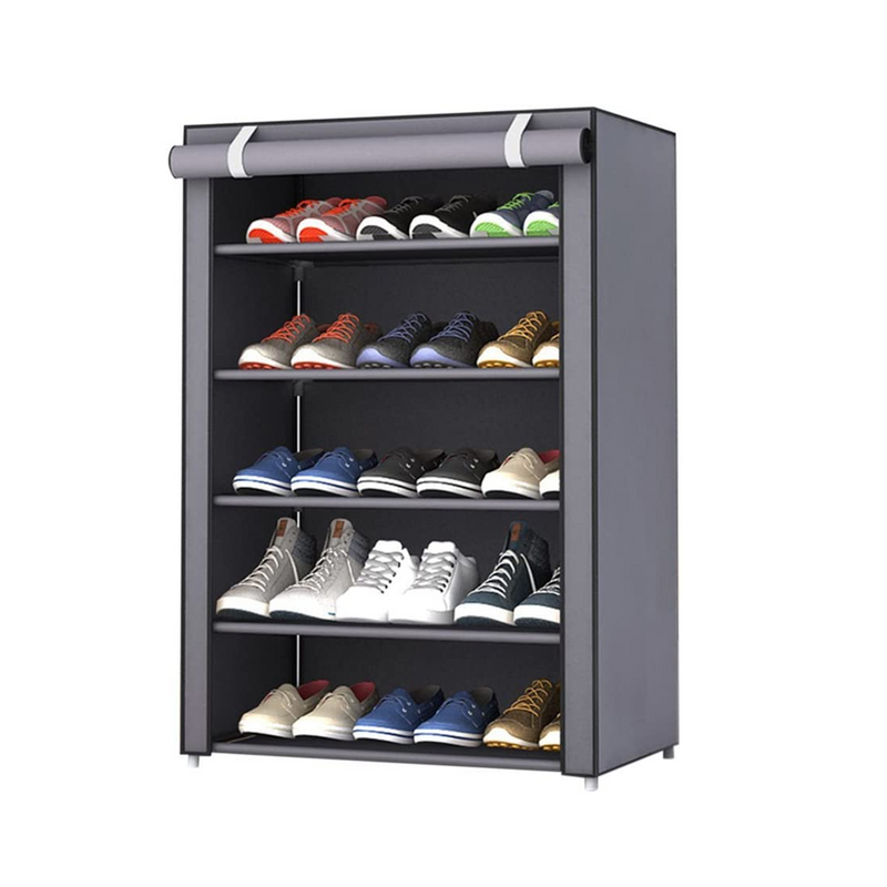 Zapatero Organizador Hogar Tela 5 Niveles 92x60x30 CM Gris