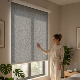Cortina Roller Blackout Gris Diseño Jaspeado 150x240 CM