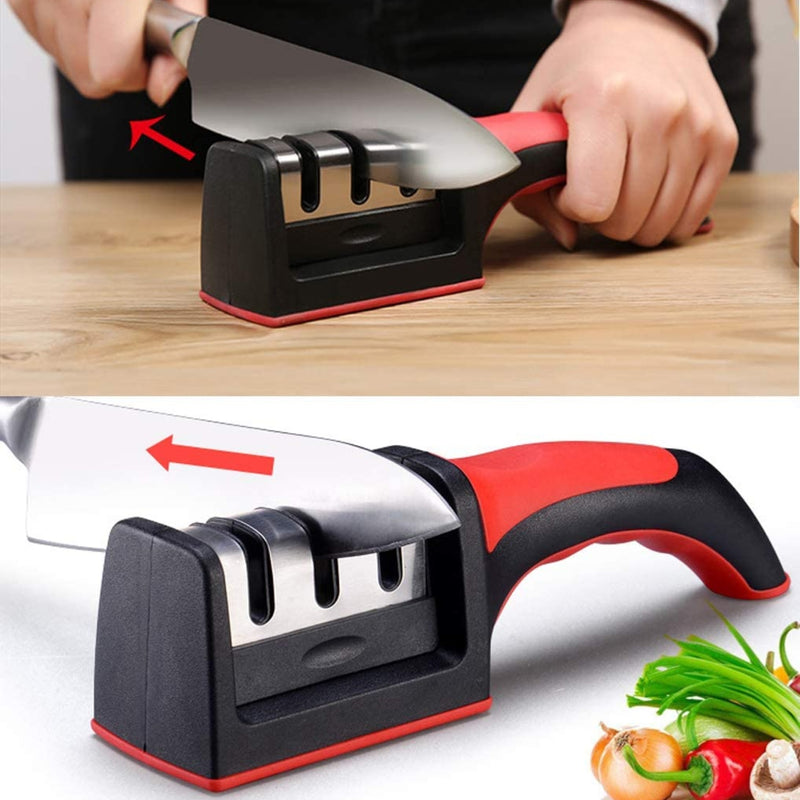 Afilador Cuchillos Cocina Knife Sharpener 3 Medidas