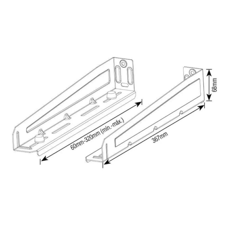 Soporte Organizador Multifuncional Microondas Horno Eléctrico 30 KG Negro