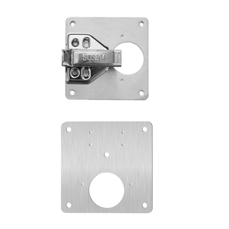 Set 2 Placas Reparación Bisagra Puerta Armario Mueble