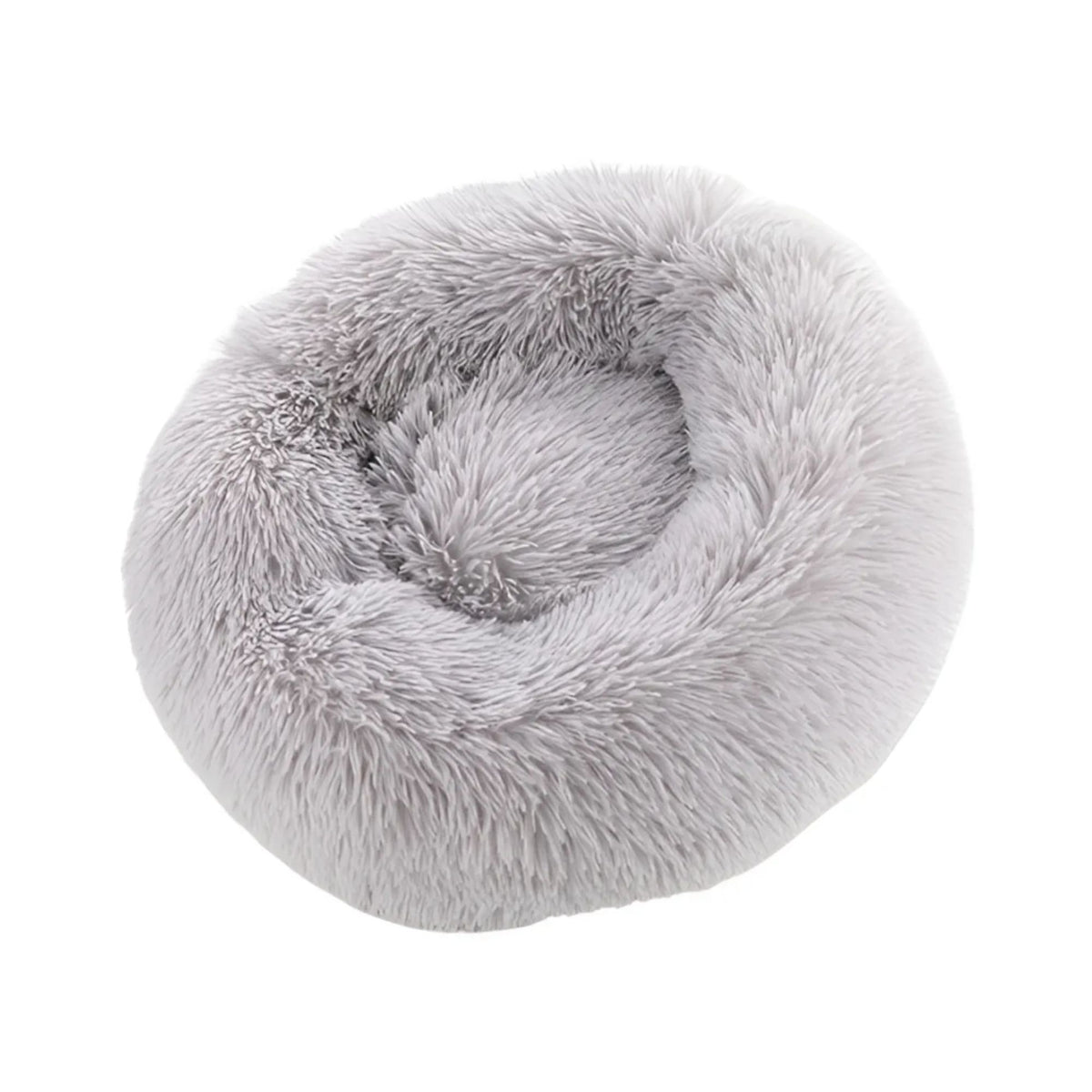 Cama Peluda Mascota Ultrasuave Gato Perro 70x70 CM Gris