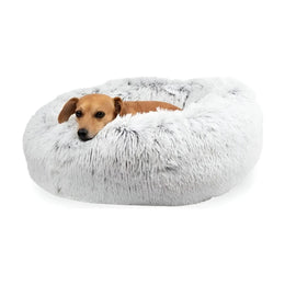 Cama Peluda Mascota Ultrasuave Gato Perro 70x70 CM Gris