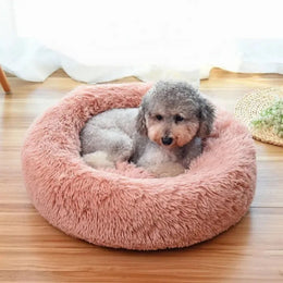 Cama Peluda Mascota Ultra suave Gato Perro 50x8x50 CM Rosa