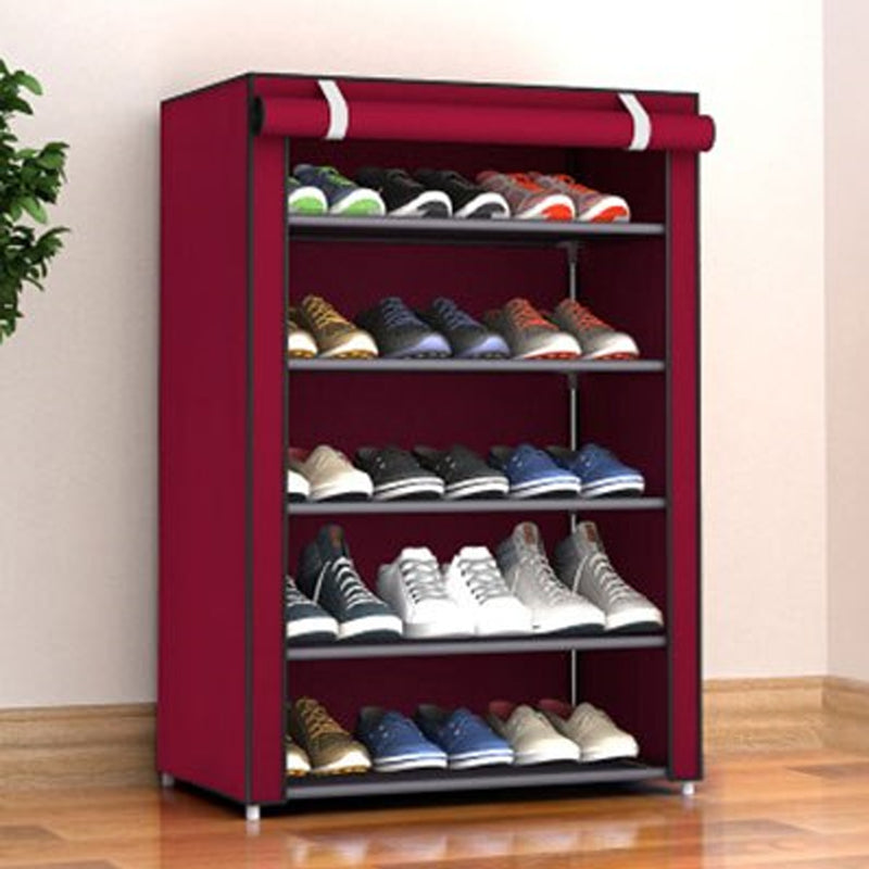 Zapatero Organizador Hogar Tela 5 Niveles 92x60x30 CM Red Wine