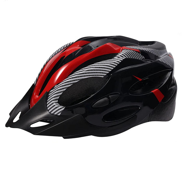 Casco Rojo Bicicleta Profesional Full Seguridad Luz