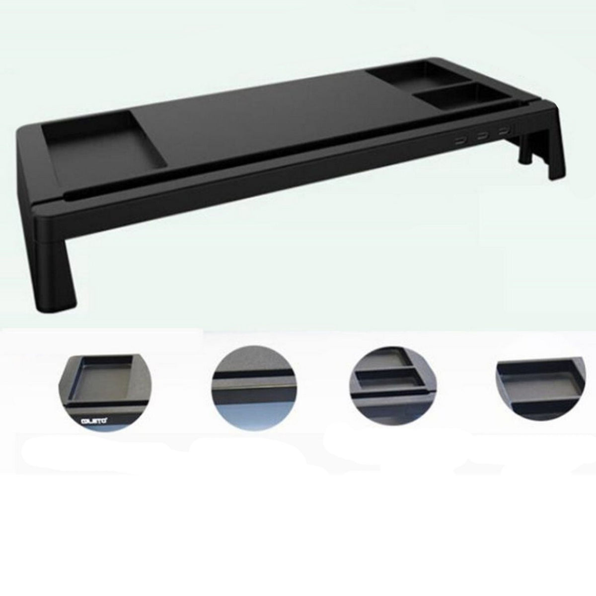 Mesa Organizador Escritorio Base Monitor Negro