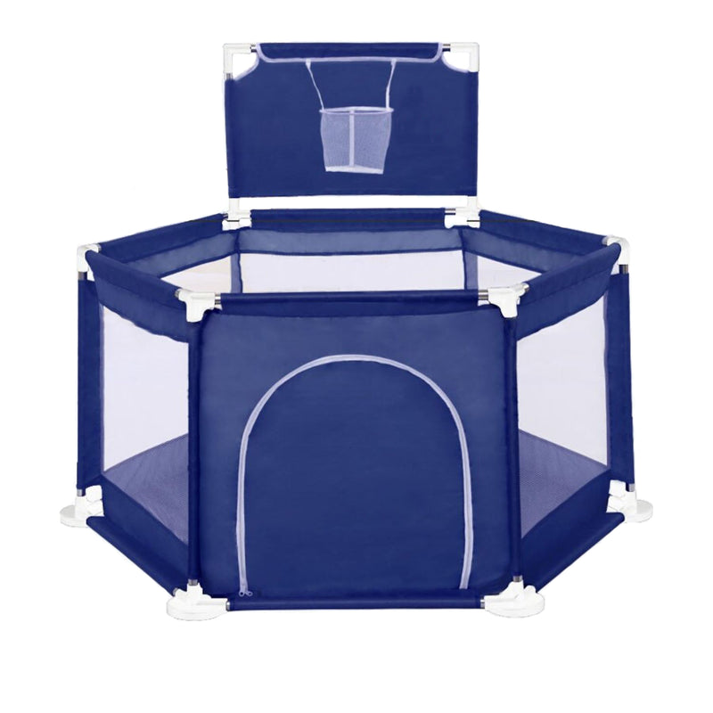 Piscina Corral Infantil Bebe Estimulación Pelotas 125x65 CM Azul